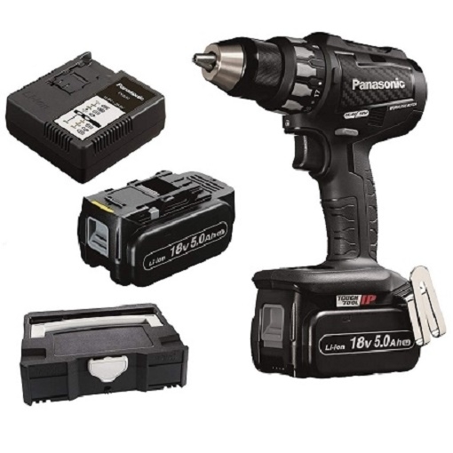 Panasonic Akku-Bohrschrauber EY74A2LJ2G32 14,4/18 V mit 2x Akku 18 V / 5,0 Ah Li-ion (Art. EY74A2LJ
