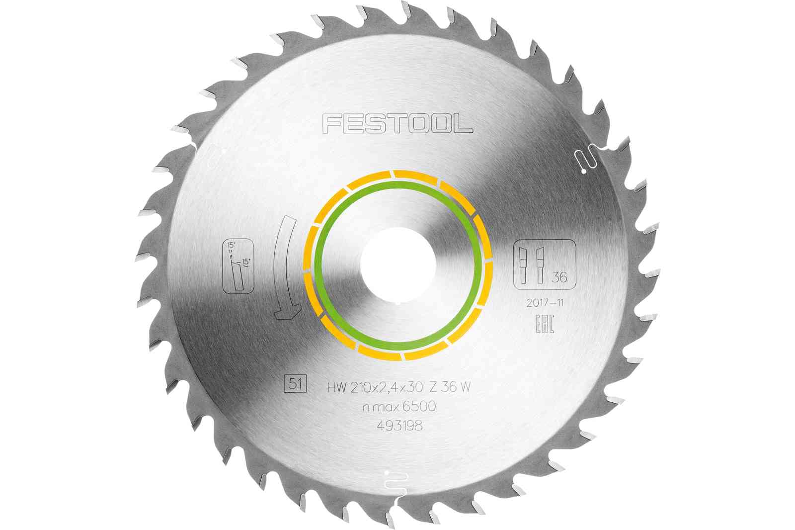 Festool KREISSÄGEBLATT HW 210X2,4X30 W36 (Art. 493198)