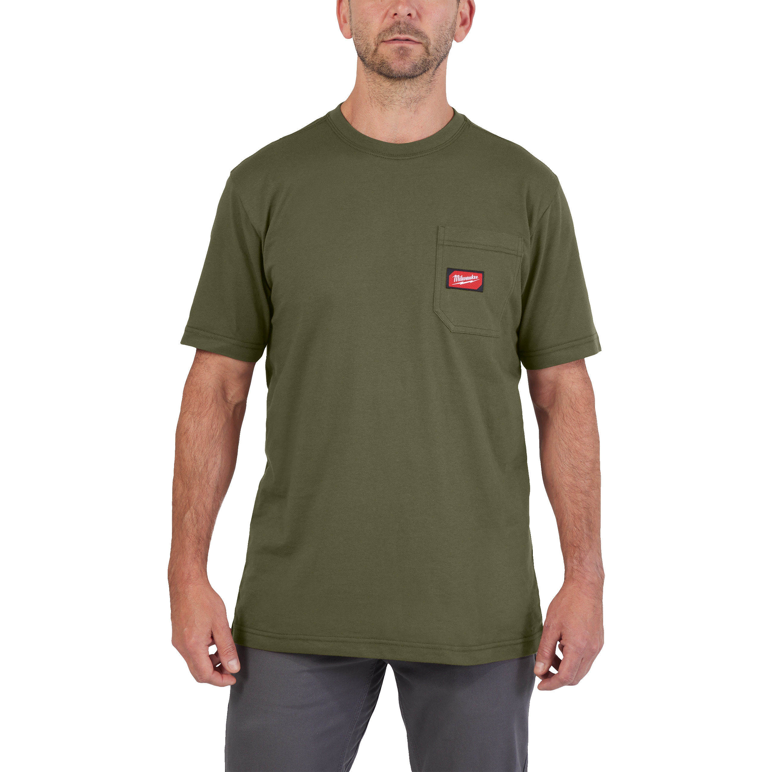 Milwaukee Arbeits-T-Shirt grün mit UV-Schutz WTSSGN-M (Art. 4932493019)