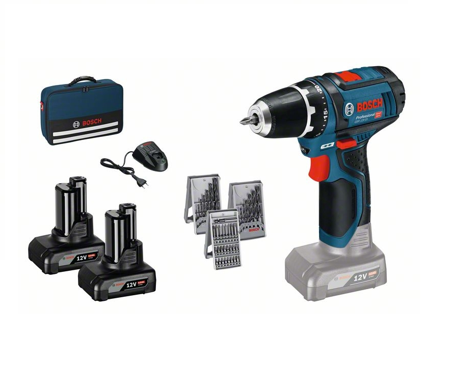 Bosch Akku-Bohrschrauber GSR 12V-15 Set in Tasche (Art. 0615990HV1)