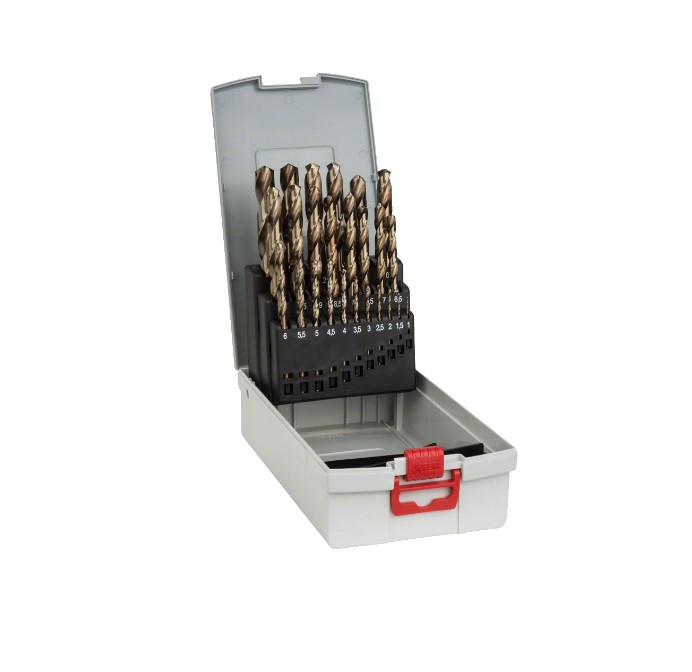 Bosch Metallbohrer-Set HSS-Co (Cobalt-Legierung), ProBox, 25-teilig, DIN 338, 1-13 mm (Art. 26085870