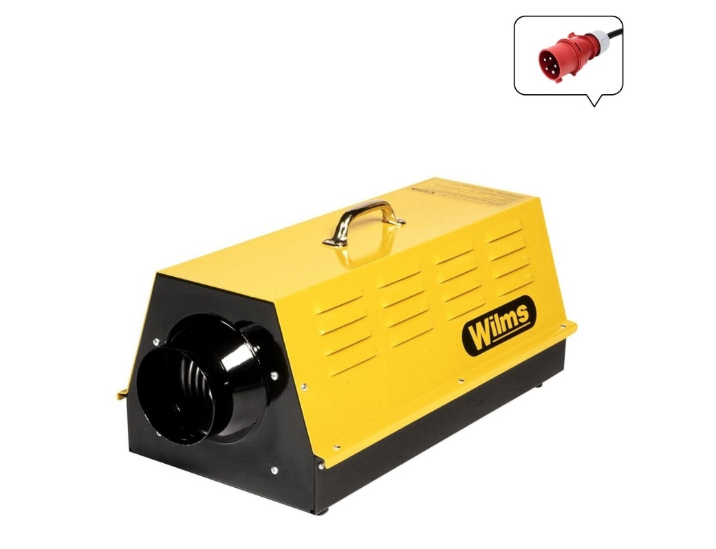 Wilms EL 9 Elektroheizer (Warmluft) (Heizl.: 4,5-9 KW, Luftl.: 450m³/h), 400 V - 50 Hz (Art. 2900009