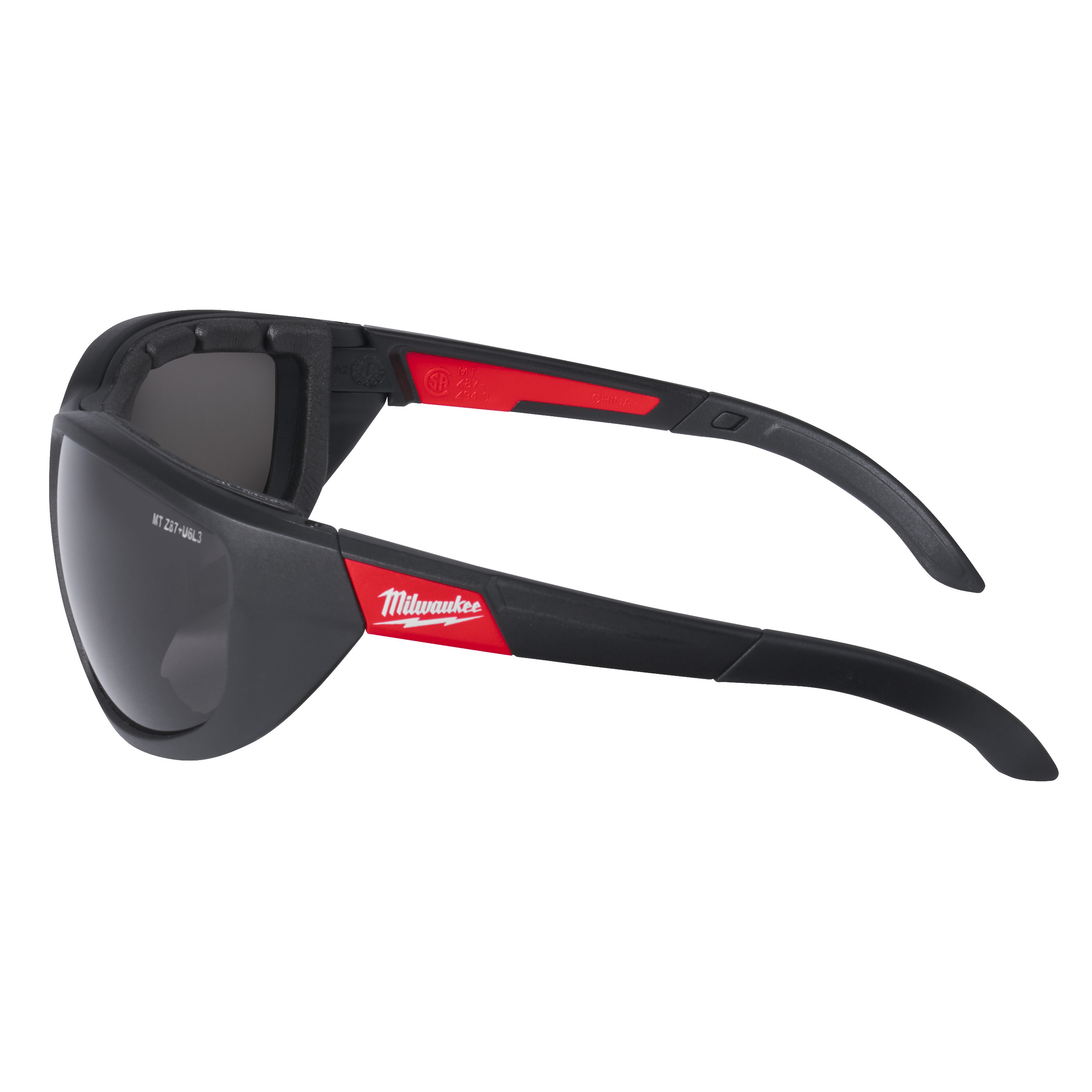 Milwaukee getönt, mit abnehmbarer Schaumstoffauflage Premium Schutzbrille (Art.4932471886)