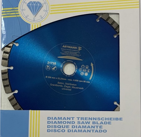Artmann Diamant Trennscheibe 21735-230-22-BLAU-MET (Art. 11591)