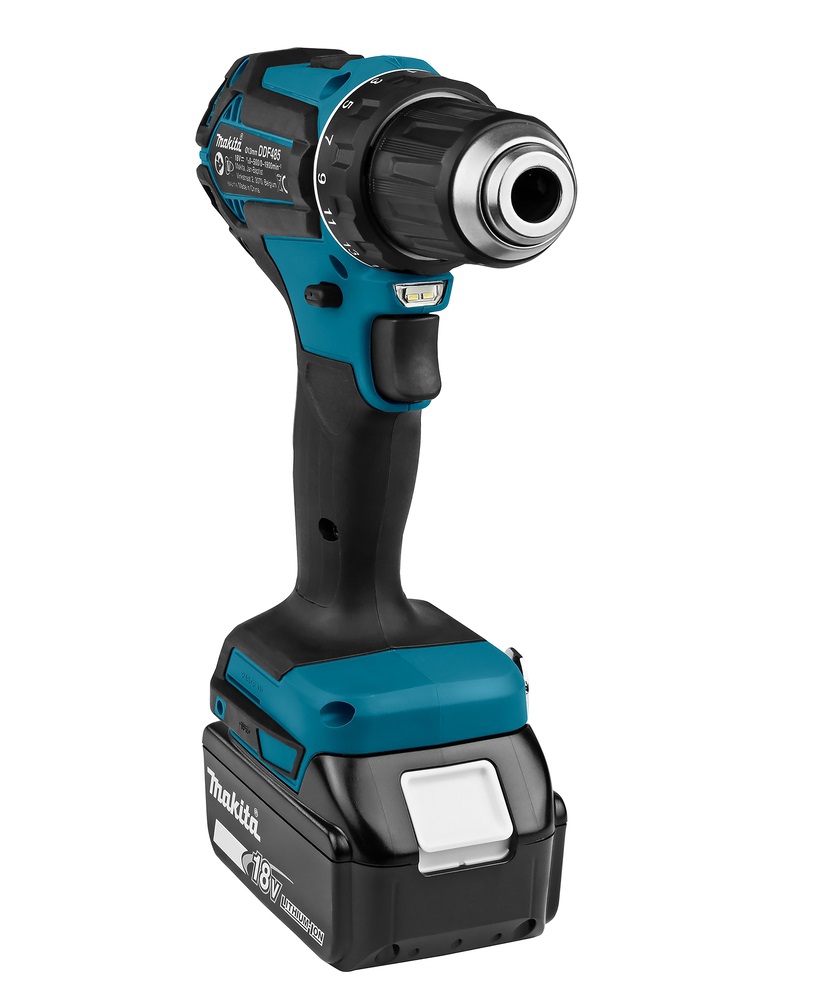 Makita Akku-Bohrschrauber 18,0V mit 2 Akkus 5,0 Ah (Art. DDF485RT 