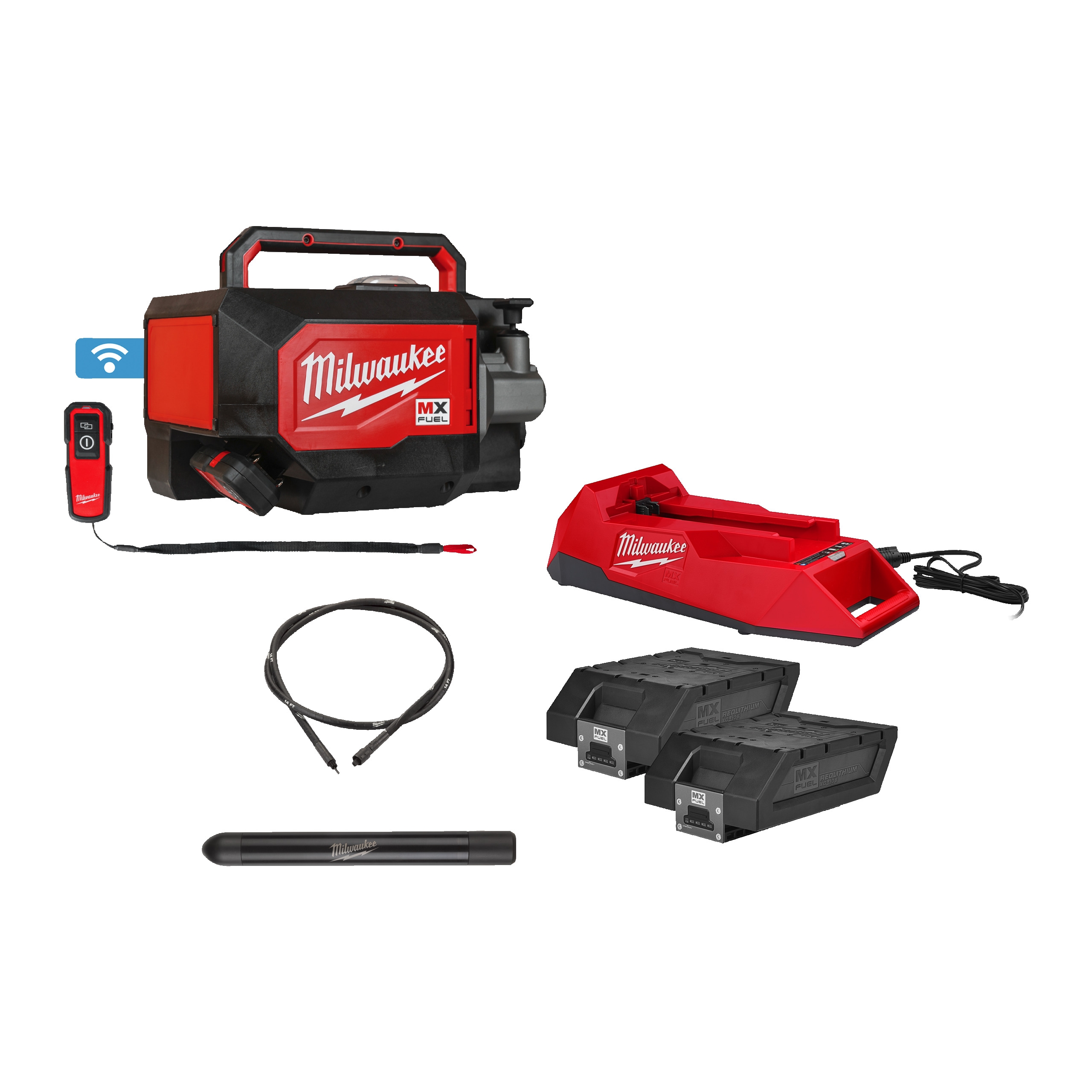 Milwaukee MXF CV BCKIT-602 MX FUEL™ Betonrüttler 2 x MXF XC406 Akku-Packs, MXF C Ladegerät, 4 m Well