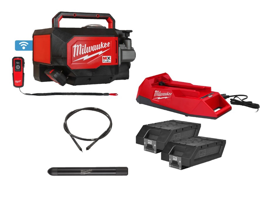 Milwaukee MXF CV BCKIT-602 MX FUEL™ Betonrüttler 2 x MXF XC406 Akku-Packs, MXF C Ladegerät, 4 m Well