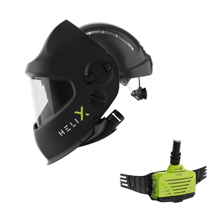 Optrel Ready to weld package helix pure air quattro schwarz - Frischluft Slide Up Schweiss- /Schleif