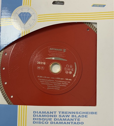 Artmann Diamant Trennscheibe Turbo Fliese (39316-300-30-25-ROT) (Art-Nr 22558)
