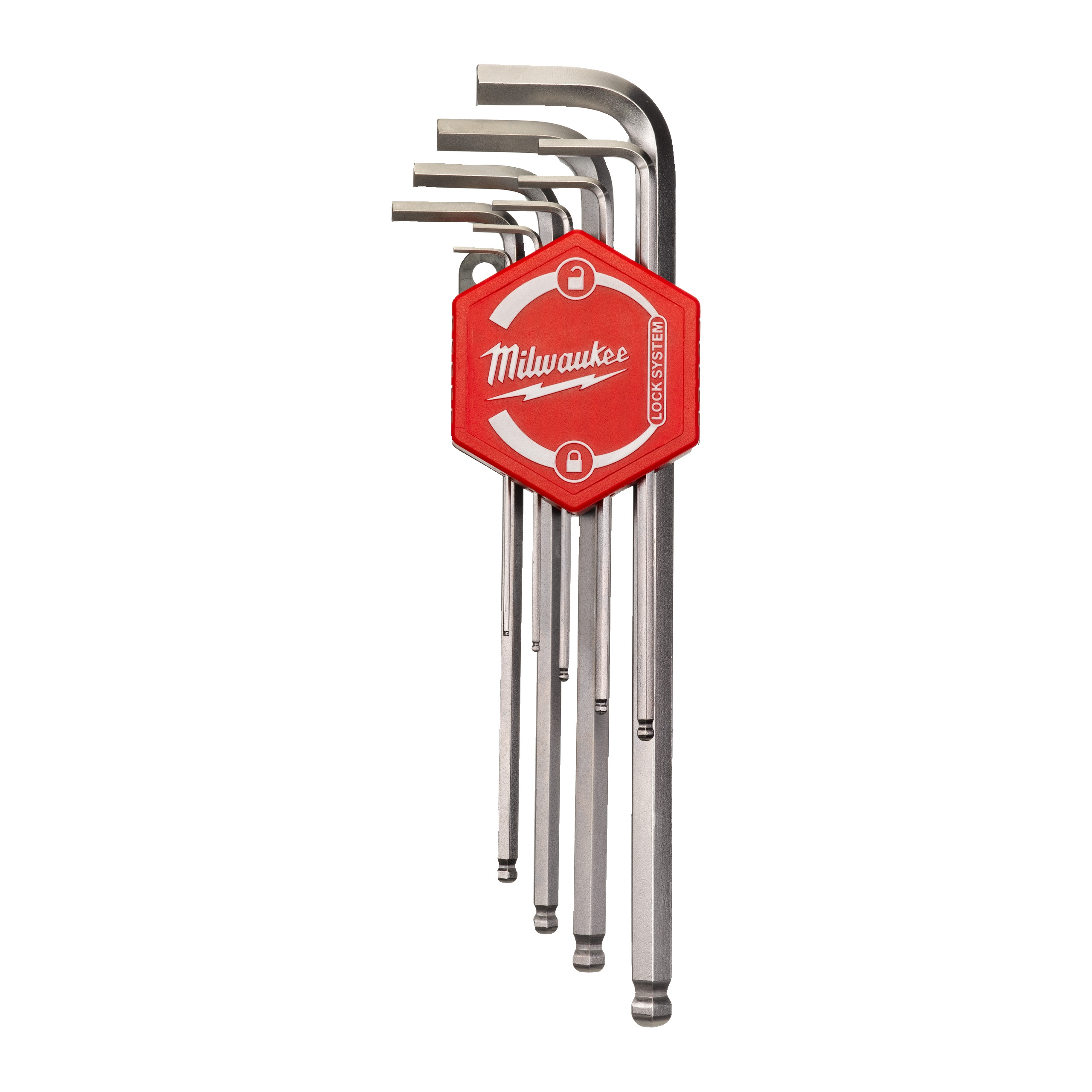 Milwaukee 9-teilig: 1.5, 2, 2.5, 3, 4, 5, 6, 8, 10 mm Innensechskantschlüssel-Satz metrisch (Art.493